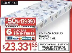 Carrefour Colchón poliflex classic oferta