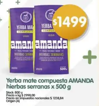 Amanda yerba mate compuesta