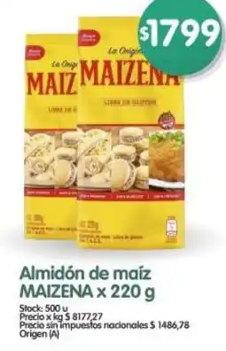 Supermercados Buenos Días Maizena almidón de maíz oferta