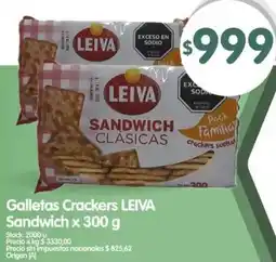 Supermercados Buenos Días Leiva galletas crackers sandwich oferta