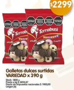 Supermercados Buenos Días Terrabusi variedad galletas dulces surtidas oferta