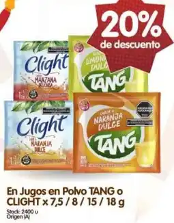 Supermercados Buenos Días Tang o clight en jugos en polvo oferta