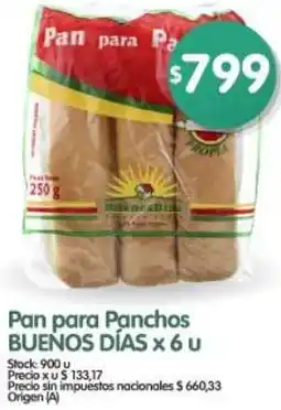 Supermercados Buenos Días Buenos días pan para panchos oferta