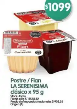 Supermercados Buenos Días La serenisima postre/flan clásico oferta
