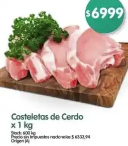 Supermercados Buenos Días Costeletas de cerdo oferta