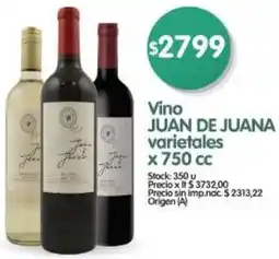 Supermercados Buenos Días Juan de juana vino varietales oferta