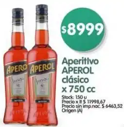 Supermercados Buenos Días Aperol aperitivo clásico oferta