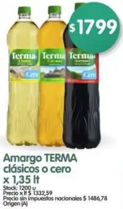 Supermercados Buenos Días Terma amargo clásicos o cero oferta