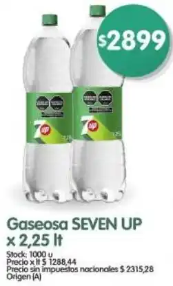 Supermercados Buenos Días Seven up gaseosa oferta