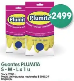Supermercados Buenos Días Plumita guantes oferta