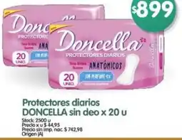 Supermercados Buenos Días Doncella protectores diarios sin deo oferta
