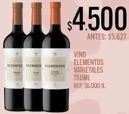 Supermercados Todo Elementos vino varietales oferta