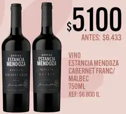 Supermercados Todo Estancia mendoza vino cabernet franc/ malbec oferta