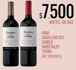 Supermercados Todo Casillero del diablo vino varietales oferta