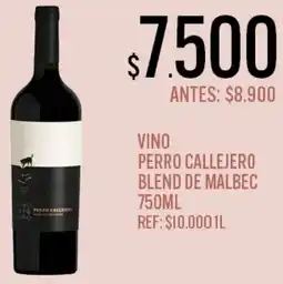 Supermercados Todo Perro callejero vino blend de malbec oferta