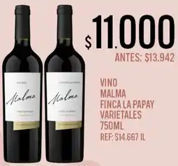 Supermercados Todo Malma vino finca la papay varietales oferta