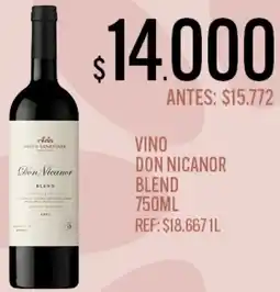 Supermercados Todo Don nicanor vino blend oferta