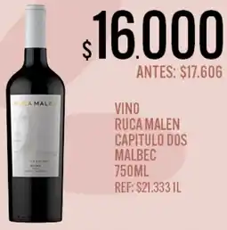 Supermercados Todo Ruca malen vino capitulo dos malbec oferta