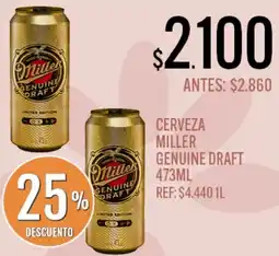 Supermercados Todo Miller cerveza genuine draft oferta