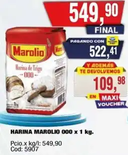 Maxiconsumo Marolio harina 000 oferta