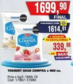 Maxiconsumo Gran compra yoghurt oferta