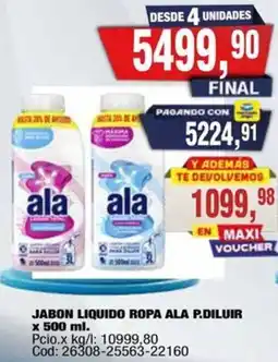 Maxiconsumo Ala p.diluir jabon liquido ropa oferta