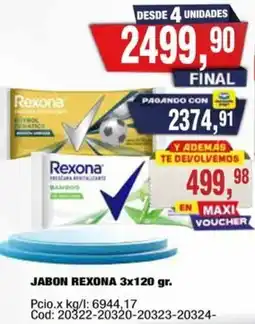 Maxiconsumo Rexona jabon oferta