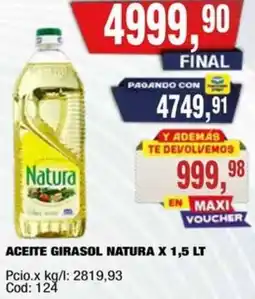 Maxiconsumo Natura aceite girasol oferta
