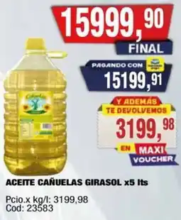 Maxiconsumo Cañuelas aceite girasol oferta