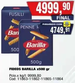 Maxiconsumo Barilla fideos oferta