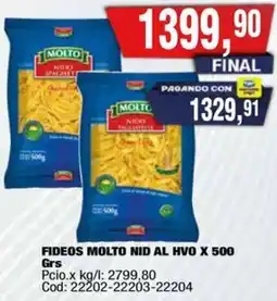 Maxiconsumo Molto fideos nid al hvo oferta