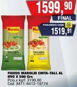 Maxiconsumo Marolio fideos cinta-tall al hvo oferta
