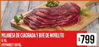 Supermercados Vea Milanesa De Cuadrada Y Bife De Novillito oferta