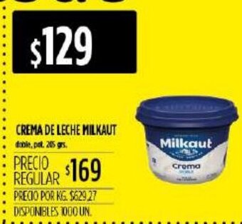 Supermercados Vea Crema De Leche Milkaut 205grs oferta