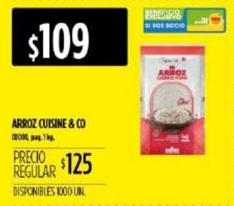 Supermercados Vea Arroz Cuisine & Co 1kg oferta