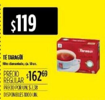 Supermercados Vea Té Taragui 50un oferta