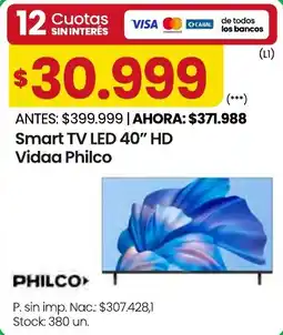 Changomas Philco Smart TV LED 40" HD oferta