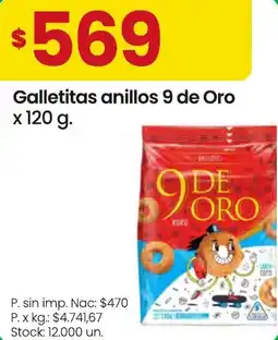 Changomas 9 de Oro galletitas anillos oferta