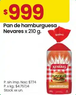 Changomas Nevares pan de hamburguesa oferta