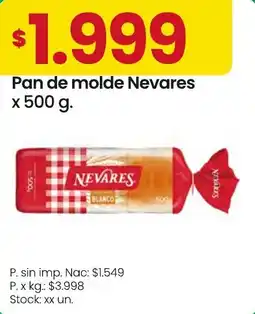 Changomas Nevares pan de molde oferta