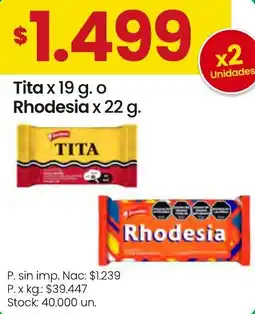 Changomas Tita o Rhodesia oferta