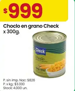 Changomas Check choclo en grano oferta