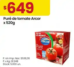 Changomas Arcor puré de tomate oferta
