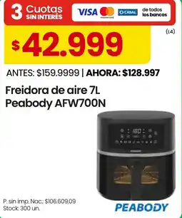 Changomas Peabody freidora de aire 7L oferta