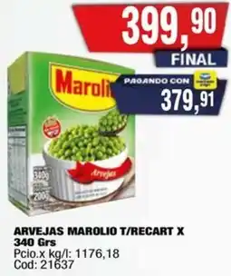Maxiconsumo Marolio arvejas t/recart oferta