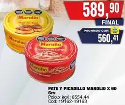 Maxiconsumo Marolio pate y picadillo oferta