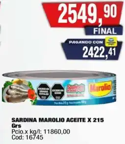 Maxiconsumo Marolio sardina aceite oferta