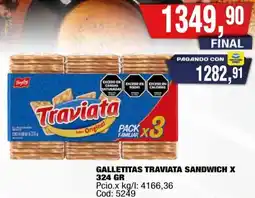 Maxiconsumo Traviata galletitas sandwich oferta