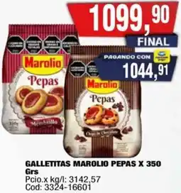 Maxiconsumo Marolio galletitas pepas oferta