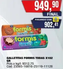 Maxiconsumo Formis galletitas todas oferta